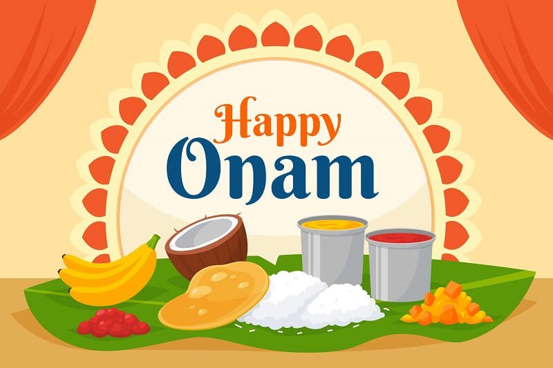 Indian onam celebration illustration