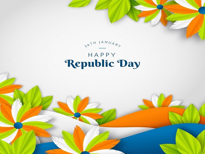 Indian republic day in paper style