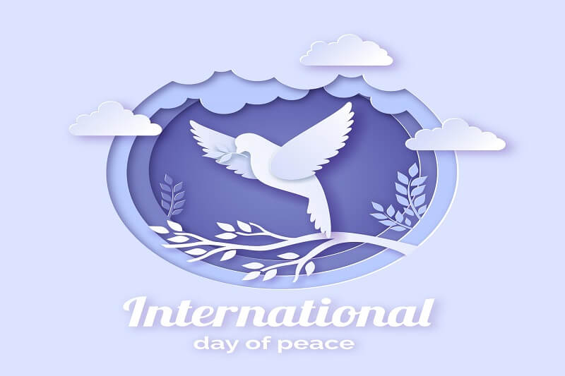 International day of peace in paper style