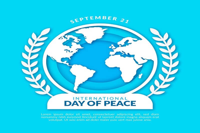 International day of peace in paper style