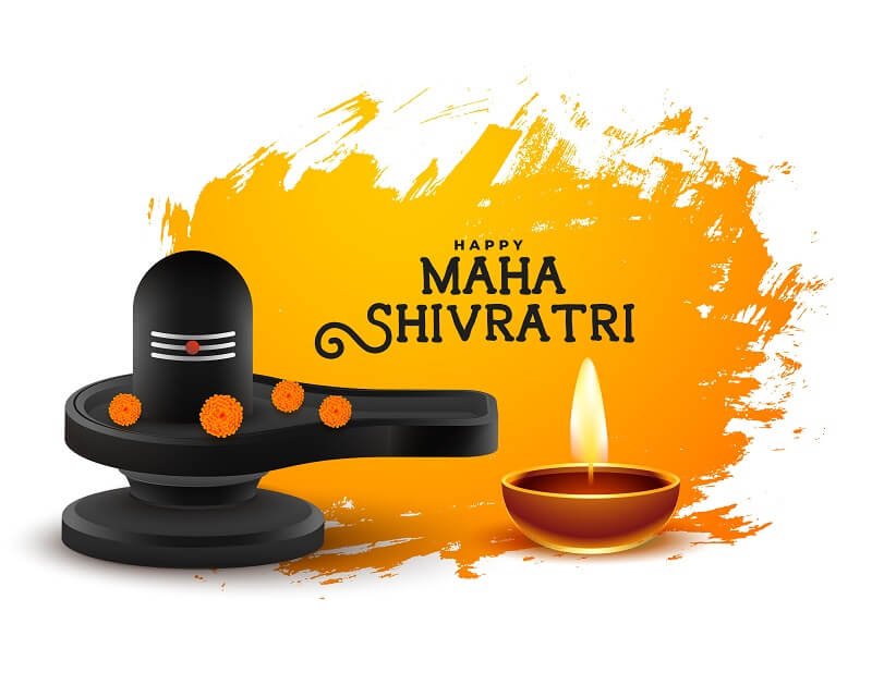 Maha shivratri festival blessings card design