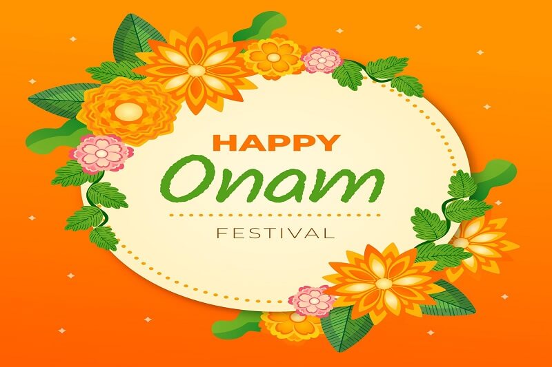 Onam festival with greeting concept