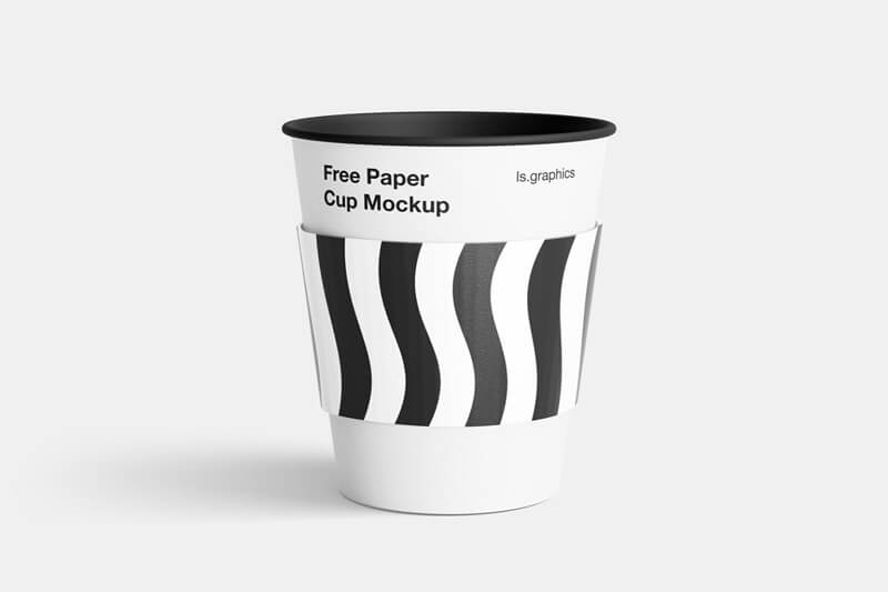 Paper Cup with Sleeve Mockup