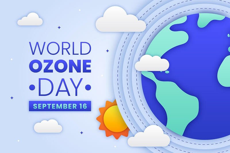 Paper style world ozone day background (4)