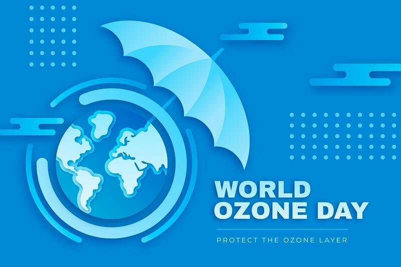 Paper style world ozone day background