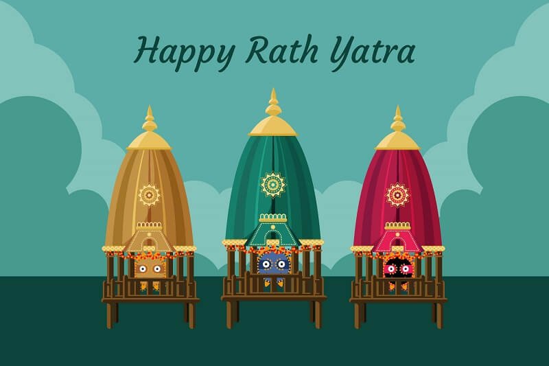 Rath yatra celebration illustration