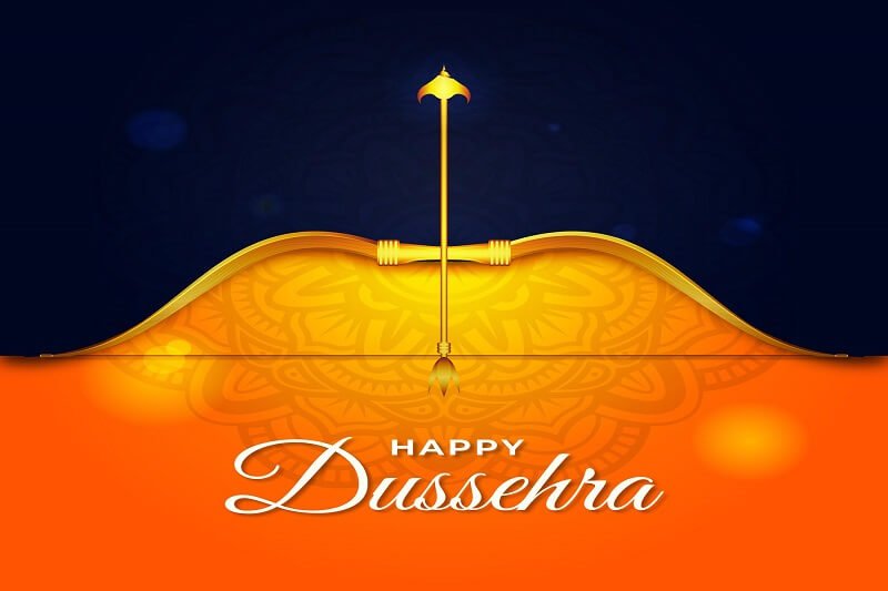 Realistic happy dussehra background