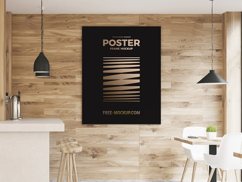 Restaurant Indoor Poster Frame Mockup