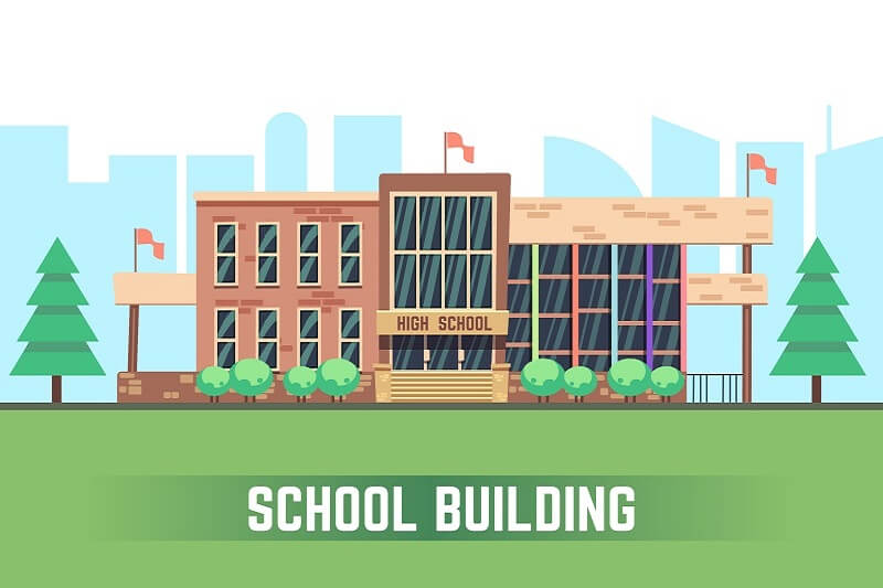 School building background
