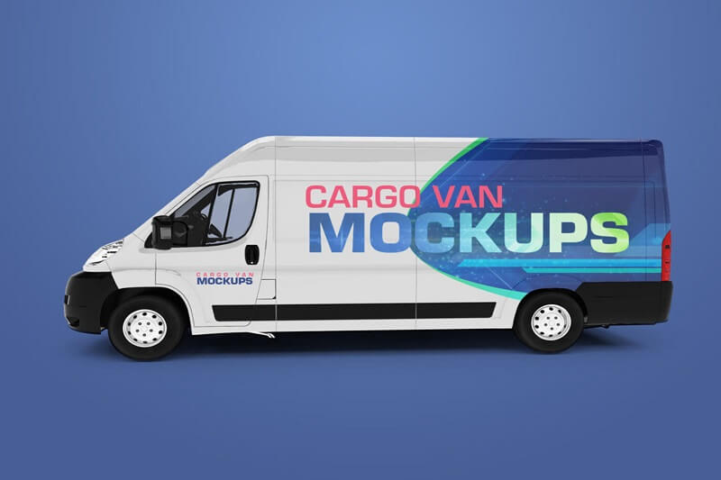 Set of Cargo Van Mockups