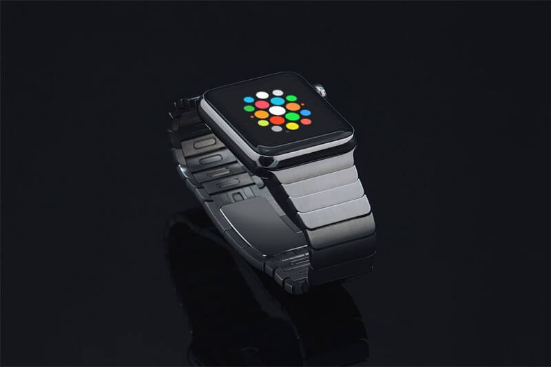 Stainless Steel Apple Watch Mockup