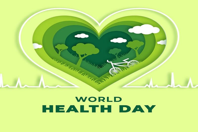 World health day illustration in paper style