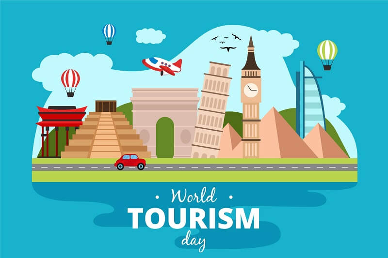 World tourism day illustration design