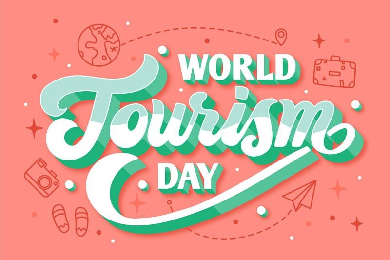 World tourism day lettering