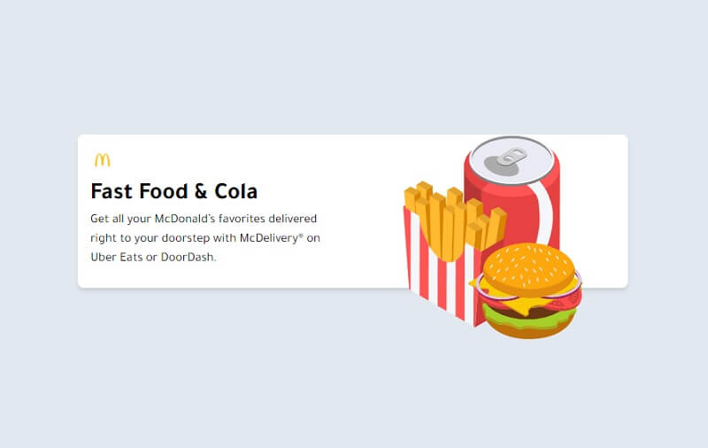 McDonalds Card – TailwindCSS