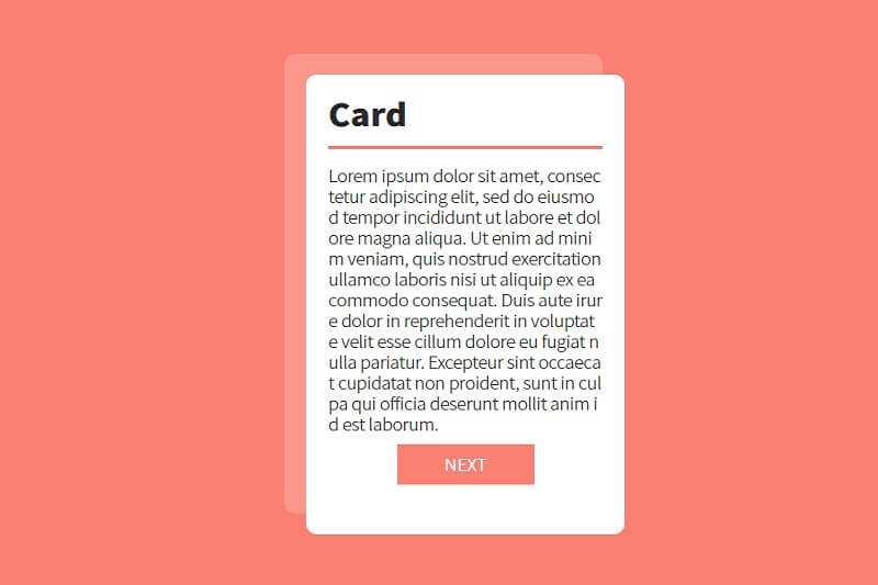 Simple CSS Card