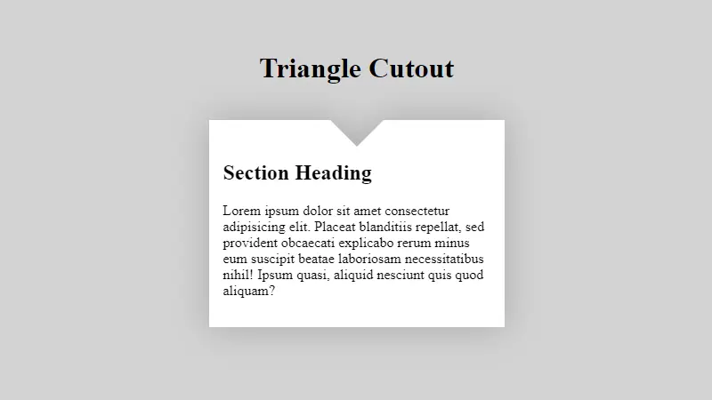 Triangle Cutout via Pseudo-Elements