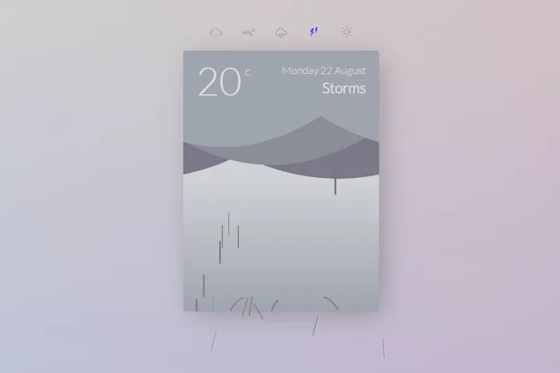 Animated Weather Cards