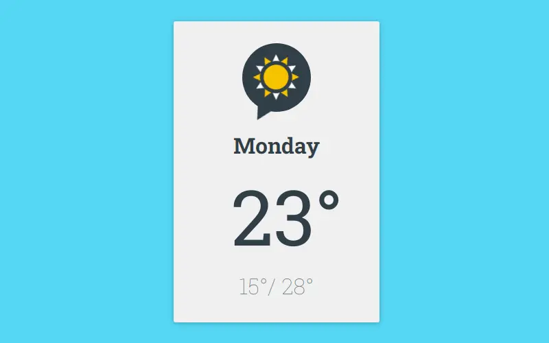 CSS Weather Icon Animation