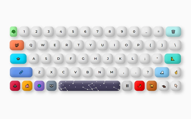Claymorphism Keyboard