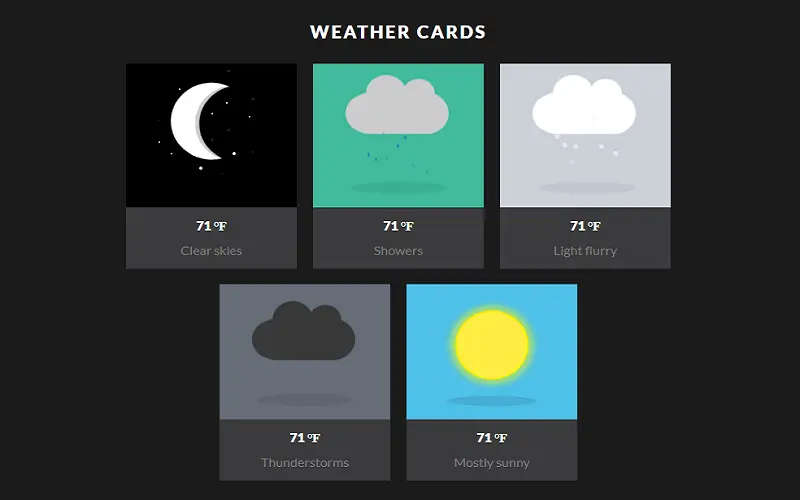 Flat Weather Notice Cards