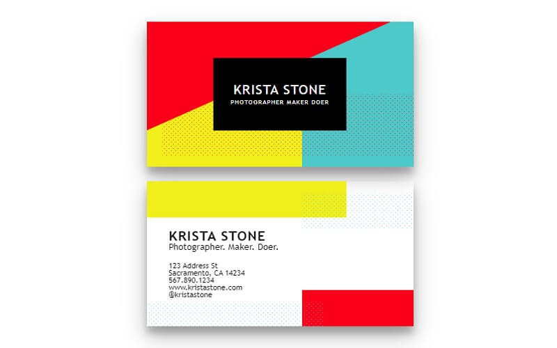 Geometric Business Card With CSS Grid