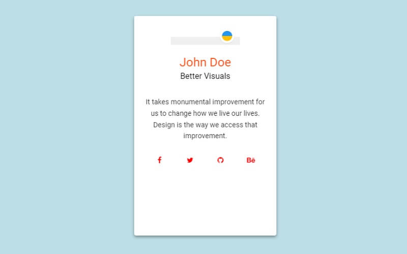 Material Design Profile Card