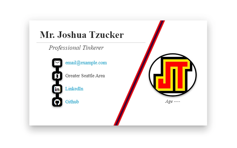 Materialize Styled Business Card Demo