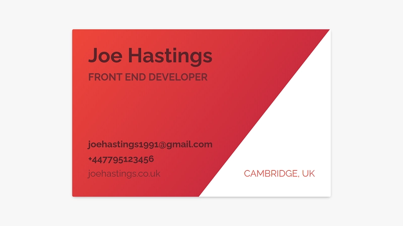 Responsive Business Card