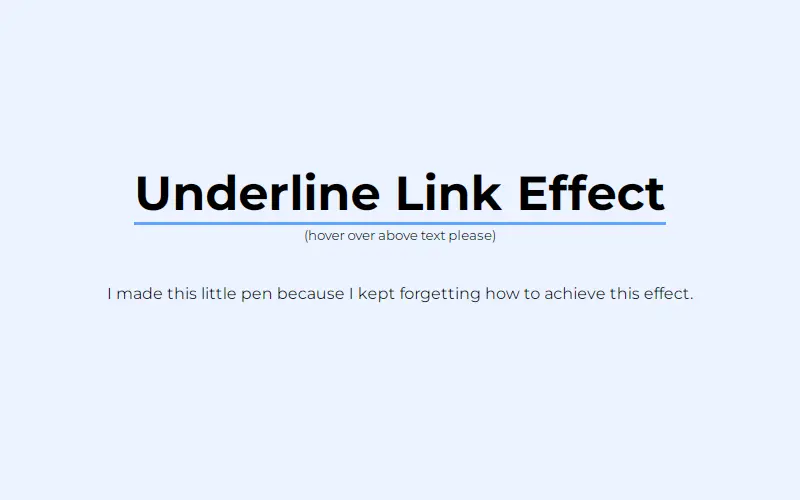Underline Link Effect