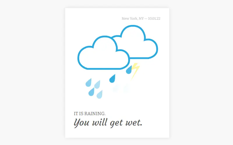 Weather Widget with CSS and SVG