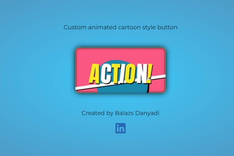 Custom Animated Cartoon Style Button