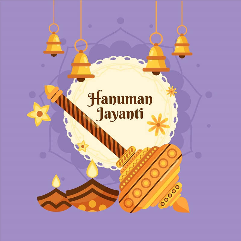 Flat hanuman jayanti illustration 3