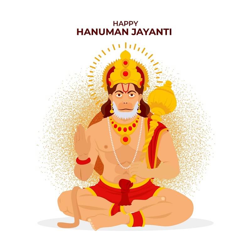 Flat hanuman jayanti illustration 4
