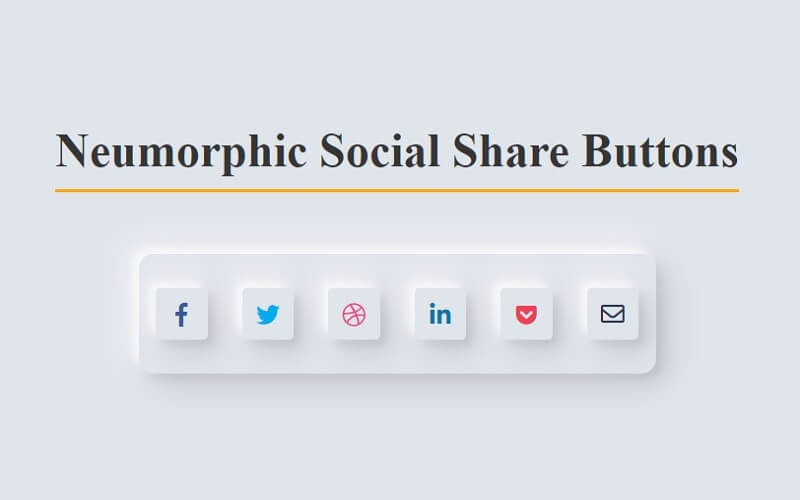 Neumorphism Social Share Button