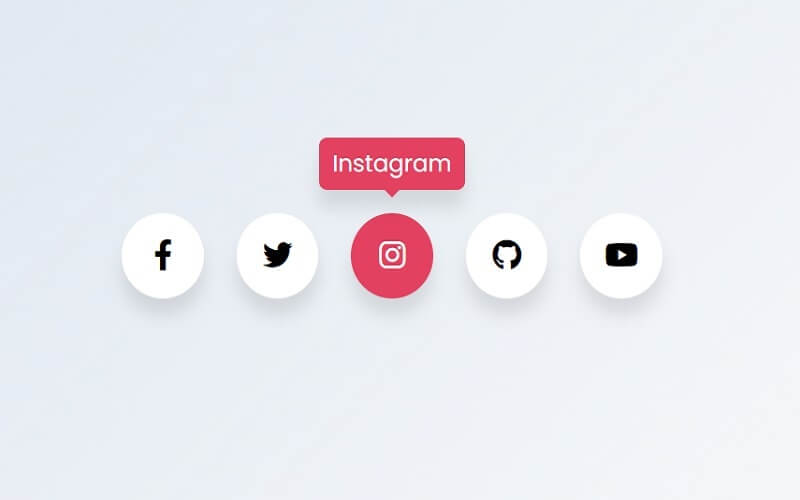 Social Media Icons With Popups