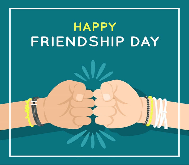 Friendship day background with hands