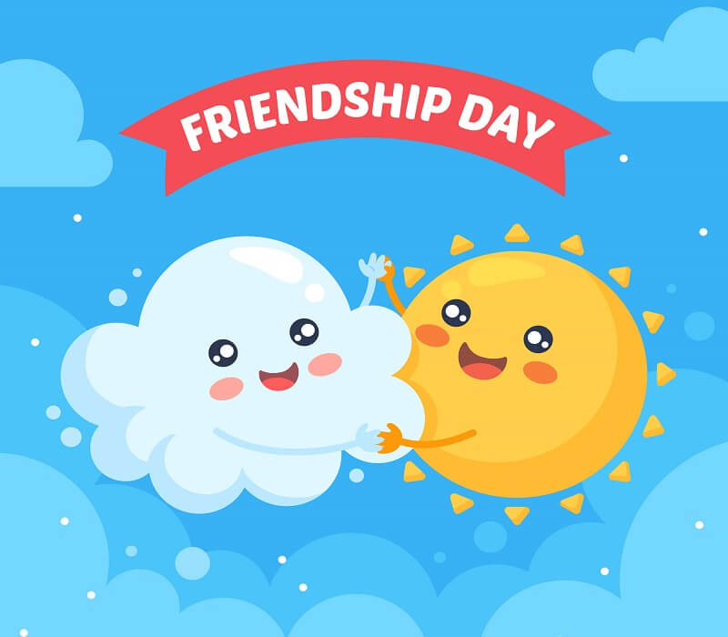 Friendship day flat design background