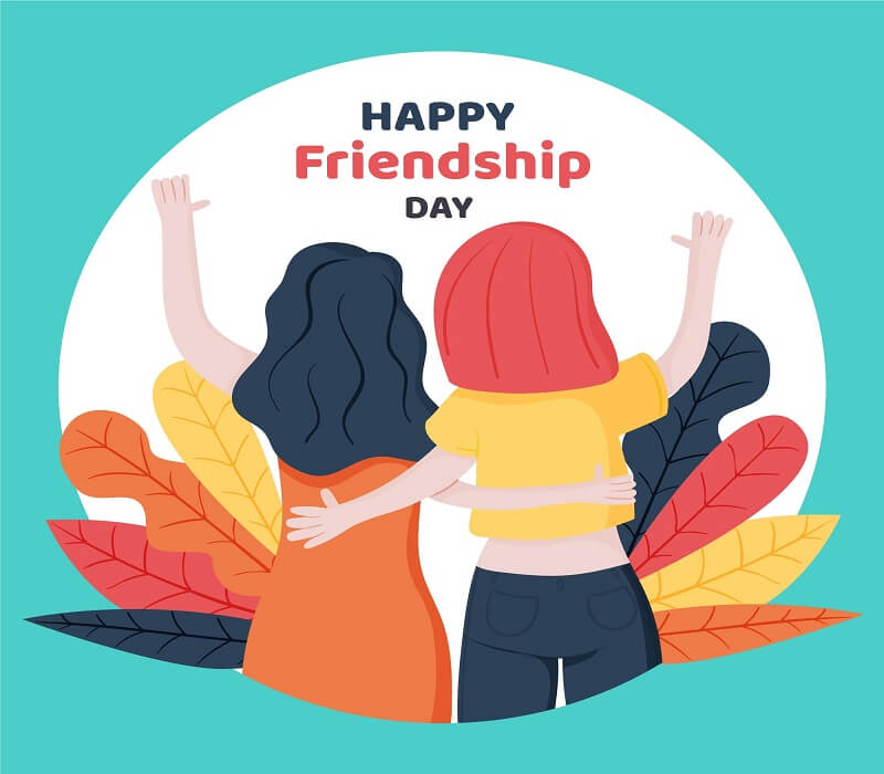 Hand drawn international friendship day illustration