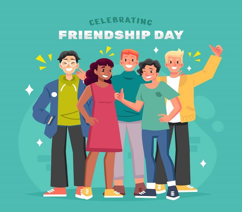 International friendship day illustration