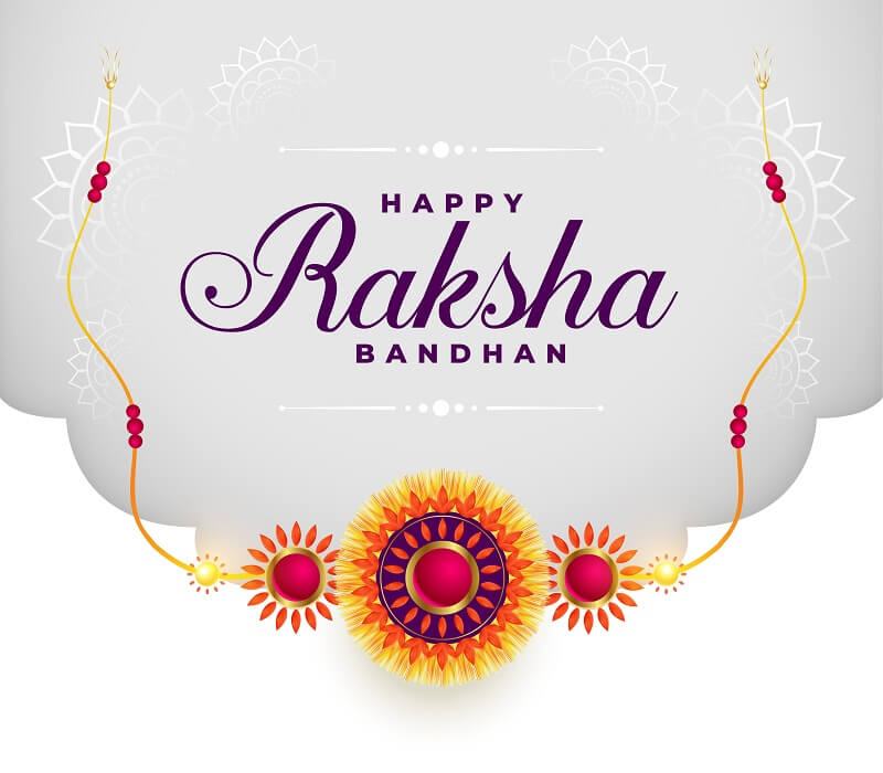 Indian raksha bandhan festival background with rakhi design