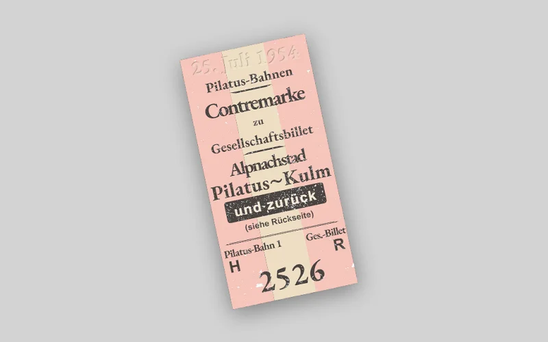 Old Switzerland Railway Ticket