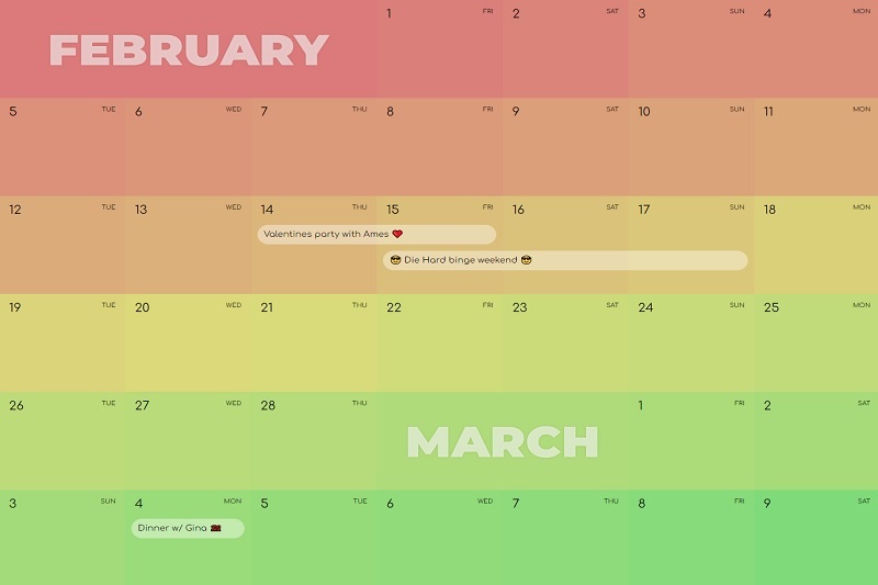 CSS Calendar Grids