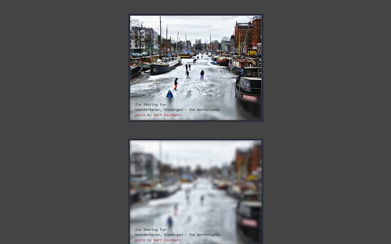 CSS-Filter Blur on Image-Caption