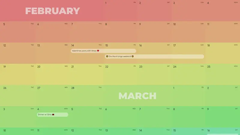 CSS Grid Calendar