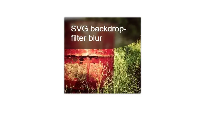 Faking Backdrop-Filter Using SVG Filter