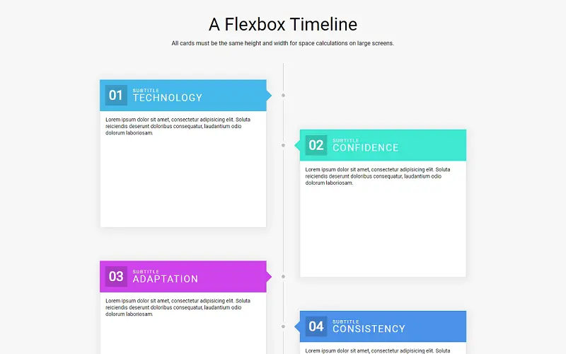 Flexbox Timeline Layout