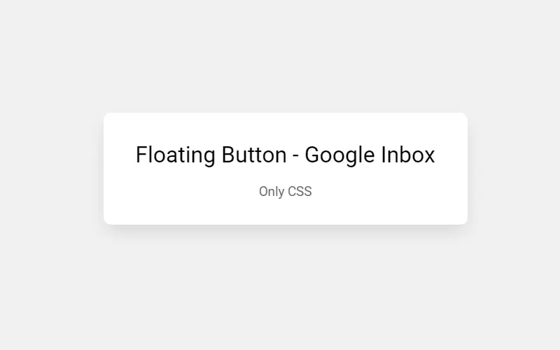 Material Floating Button CSS