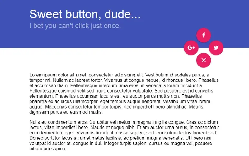Multi Share Button in Pure CSS