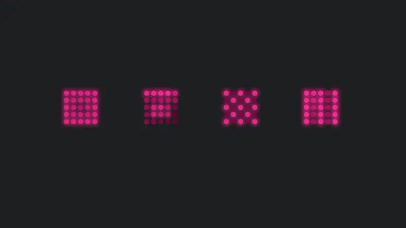 Neon Grid Loaders: CSS Flexbox Examples